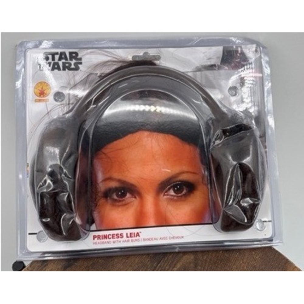 Rubie Star Wars NEW Princess Leia Headband Hair Buns Brown Costume Halloween